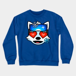 Lovestruck Skier Alaskan Malamute Brook Crewneck Sweatshirt